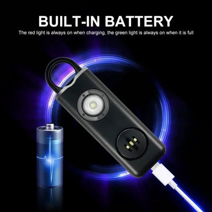 Rechargeable Personal Safety Alarm Keychain for Women and Students