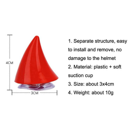 Motorcycle Helmet Horn Decorations, Wing Style Red - compact red wing horn with suction cup, 3x4cm, tool-free attachable helmet accessory