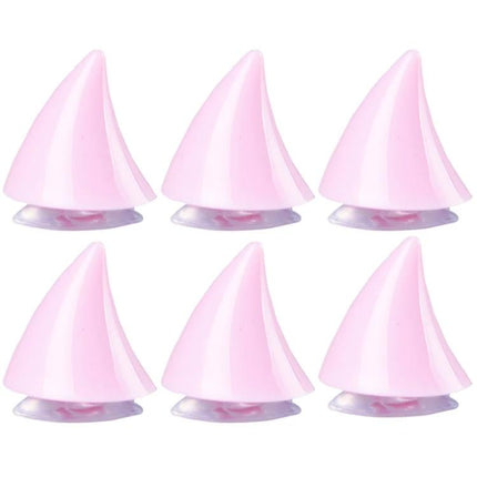 Motorcycle Helmet Horn Decorations, Wing Style Red pink cone horn helmet stickers set of six for rallies cosplay
