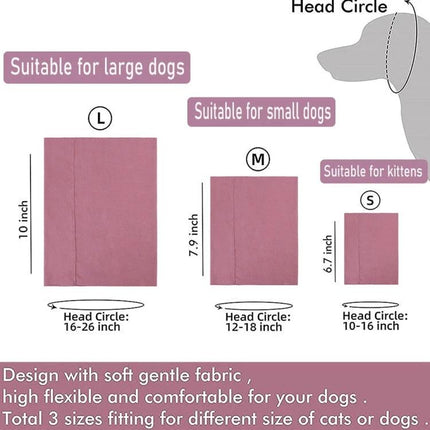 Comfortable Earmuffs for Pets in Everyday Home Routines - soft flannel sizes L M S for head circles 10-26 inch, suitable for kittens to large dogs