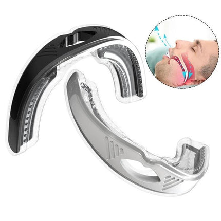 Sleeping Anti Snoring Mouth Guard White For Better Sleep - food-grade silicone compact anti-snore mouthpiece with travel case