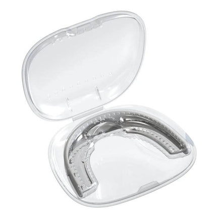 Sleeping Anti Snoring Mouth Guard White For Better Sleep - food-grade silicone mouthpiece in clear travel storage case for comfortable overnight use