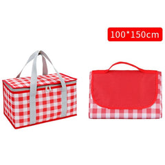 Portable Waterproof Picnic Basket Set with Dual Use for Campers