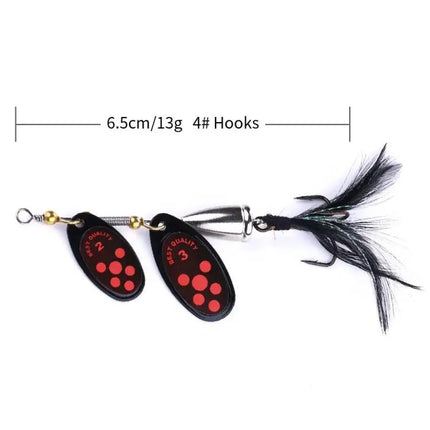 HENGJIA 6.5cm Feather Hook Lure For Freshwater Fishing