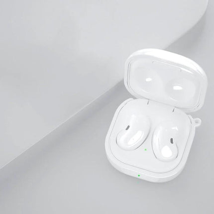 Daily Use Protective Case for Samsung Earbuds on the Go - white TPU slim case protecting earbuds from dust, water, and minor impacts