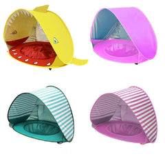 Portable Foldable Baby Sunshade Tent with Integrated Pool for Beach and Camping