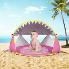 Tienda de campaña portátil plegable para bebés con piscina integrada para playa y camping