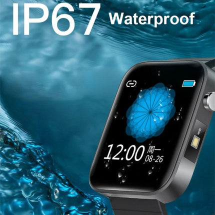 Wearable Smart Watch for Daily Health and Activity Tracking showing IP67 waterproof display with heart-rate and step tracking