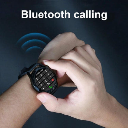 A Versatile Watch for Daily Health Awareness and Activity Tracking showing Bluetooth calling and on-screen dialer on wrist during workout