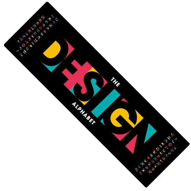 Microfiber Quick-Dry Double-Sided Sports Towel For Travel - black graphic design towel with colorful "Design" alphabet print, 100x30cm, lightweight 60g