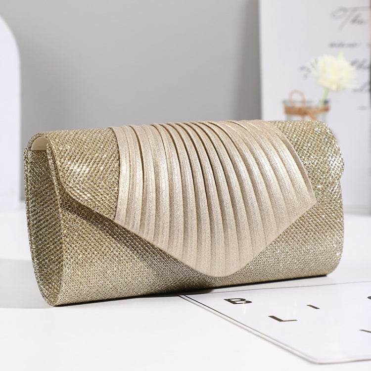 Simple Square Pleated Ladies Dinner Party Bag Wedding Banquet Bag