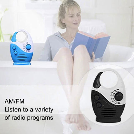 Sayin Portable Waterproof AM/FM Radio for Everyday Use by Seniors compact waterproof ABS radio ideal for seniors listening while relaxing