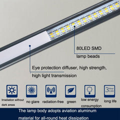 Lámpara de escritorio regulable con luz LED y protección ocular para estudiantes con clip USB