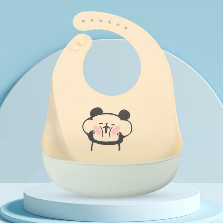 Silicone Baby Bib with Waterproof Design - Ultra-Thin and Adjustable Saliva Towel Funny Panda