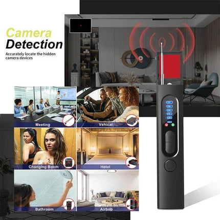 X13 Privacy Detector for GPS and Eavesdropping Protection handheld device detecting hidden cameras and trackers in hotel, car, meeting room and home