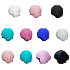 Silicone Swimming Cap with Waterproof Ear Protection in Solid Colors