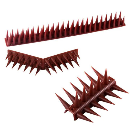 Plastic Bird Repellent Thorns Anti Climb Nails for Fences Brown | Syndmart