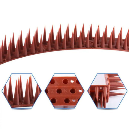 Plastic Bird Repellent Thorns Anti Climb Nails for Fences Brown | Syndmart