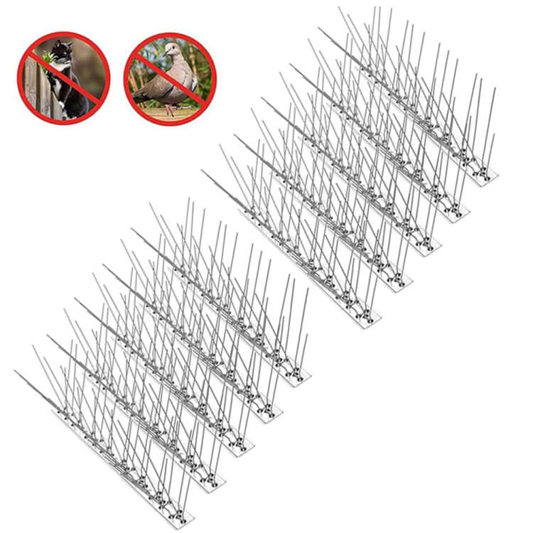 Stainless Steel Anti-Bird and Cat Thorn Spikes for Outdoor Protection