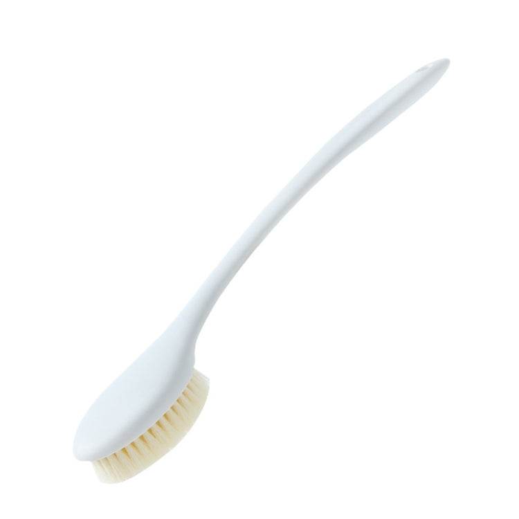 Long Handle Soft Hair Bathing Brush Nylon Hair Massage Brush, Soft Hair White, Soft Hair Grey, Soft Hair Blue, Soft Hair Pink - Syndmart