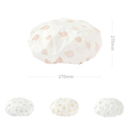 Comfortable Shower Hat for Women's Daily Bathing Protection - PEVA waterproof shower cap, 270mm lightweight hair cover for quick showers and face routines