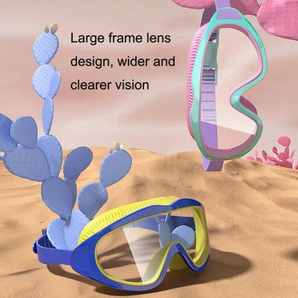 Kids Anti Fog Swimming Goggles Large Frame Silicone | Syndmart