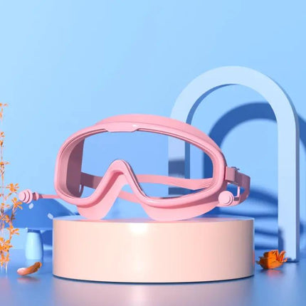 Kids Large Frame Anti Fog Waterproof Goggles With Earplugs