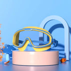 HD Transparent Swimming Goggles(Blue Yellow) / Blue Yellow