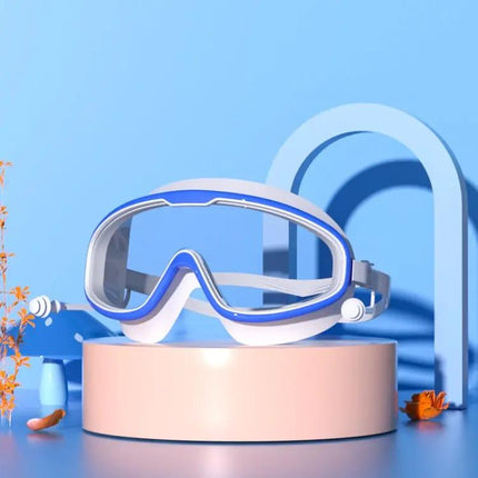 Kids Large Frame Anti Fog Waterproof Goggles With Earplugs