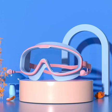 Kids Large Frame Anti Fog Waterproof Goggles With Earplugs