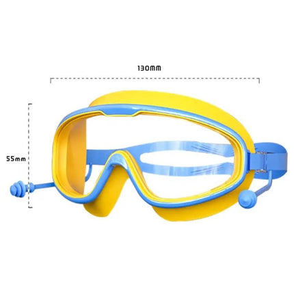Kids Large Frame Anti Fog Waterproof Goggles With Earplugs