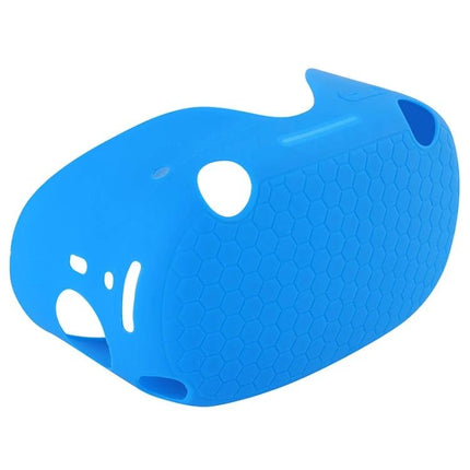 Shockproof Silicone Cover for Oculus Quest 2 in Multiple Colors — blue silicone protective case with hex pattern for VR headset