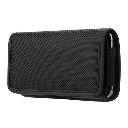 Oxford Cloth Phone Case With Belt Attachment For Everyday On The Go - black durable oxford cloth belt phone pouch for hikers and commuters