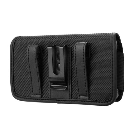 Oxford Cloth Phone Case With Belt Attachment For Everyday On The Go - black universal nylon case with belt clip for hands-free carrying