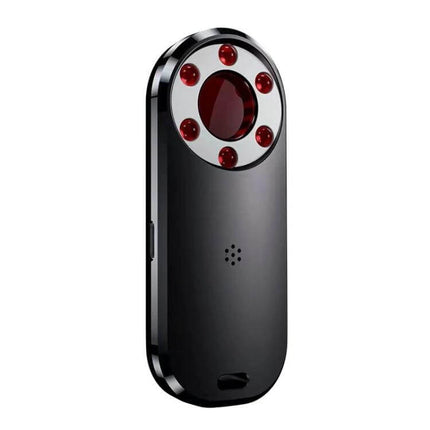 Alt Tag: AK400 Wireless Infrared Detector for Everyday Privacy Protection black handheld detector with red IR LEDs and compact design