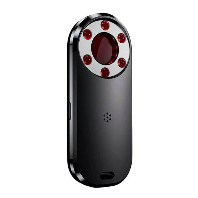 Alt Tag: AK400 Wireless Infrared Detector for Everyday Privacy Protection black handheld detector with red IR LEDs and compact design