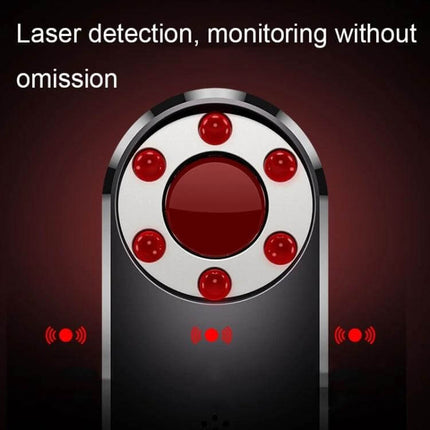 AK400 Wireless Infrared Detector for Everyday Privacy Protection - close-up showing sensor ring and laser detection LEDs