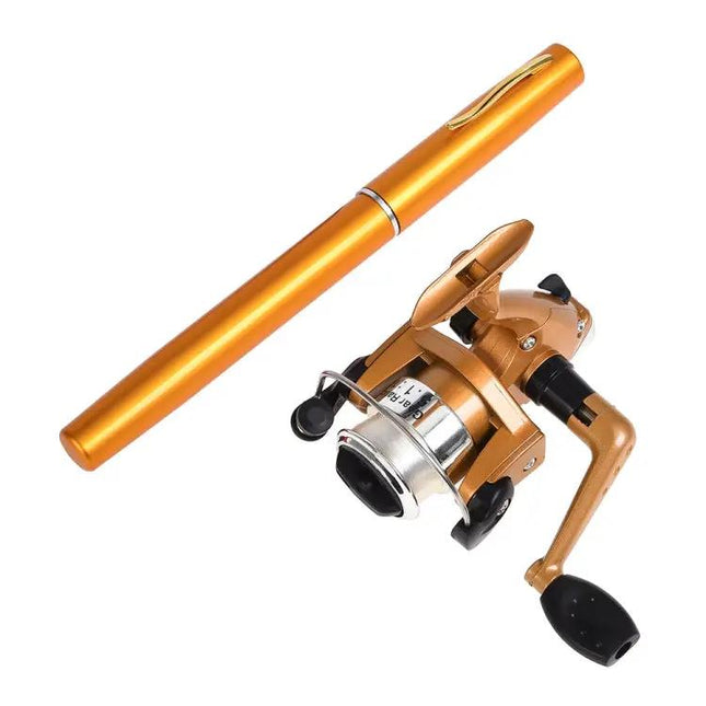 LEO Pen Type Fishing Rod And Reel Set Portable Blue | Syndmart