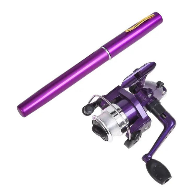 LEO Pen Type Fishing Rod And Reel Set Portable Blue | Syndmart