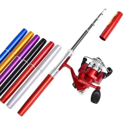 LEO Pen Type Fishing Rod And Reel Set Portable Blue