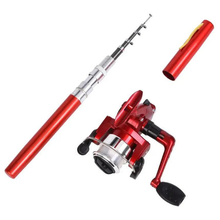 LEO Pen Type Fishing Rod And Reel Set Portable Blue