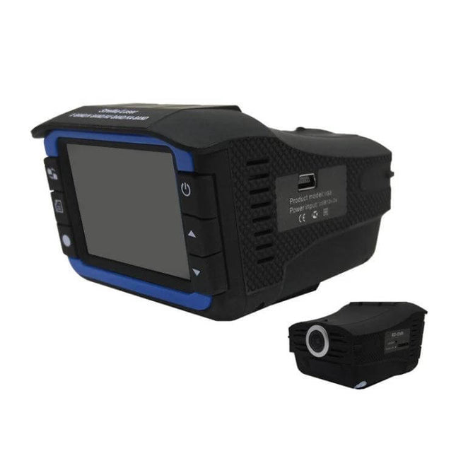 VG3 2-in-1 Dash Cam with Radar Warning for Safe Driving black 140° HD wide-angle dash camera with display and buttons