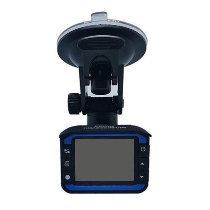 VG3 2-in-1 Dash Cam with Radar Warning for Safe Driving mounted with 140° HD wide-angle lens and suction cup holder