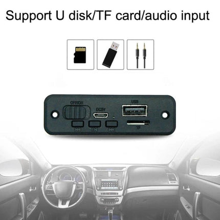 Compact Bluetooth Decoder Board for Music and Calls with USB, TF card slot, AUX input and power port for car or portable audio upgrades