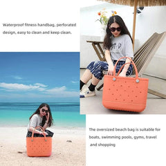 Water-Resistant EVA Beach Tote with Ventilation Holes