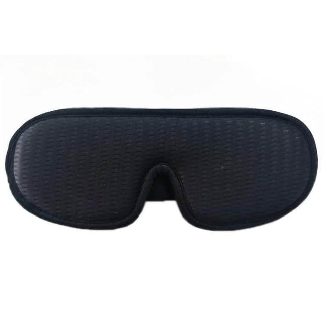 Memory Foam Sleep Eye Mask For Restful Comfort Everyday - black contoured memory foam eye mask with breathable polyester surface for travel and naps