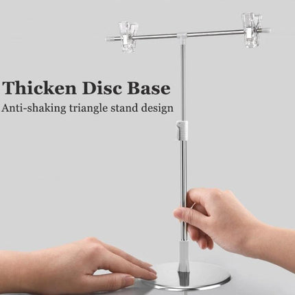 Adjustable Photography Backdrop Stand for Studio Sessions stainless steel stand with thick disc base and adjustable height for portrait and product shoots