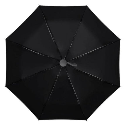 Compact Five-Fold Sunscreen Umbrella for Everyday Protection - black compact 5-fold UV-blocking umbrella with high-density 210T fabric