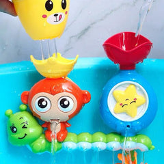 Cute Monkey Waterwheel Baby Bath Toy