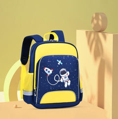 Lightweight Cartoon School Backpack for Kids with Reflective Safety Features and Load-Reducing Design